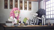 Obanai gifting socks to Mitsuri (Image Credits: Ufotable)